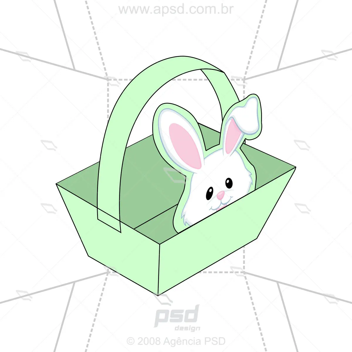 cestinha de páscoa imprimível