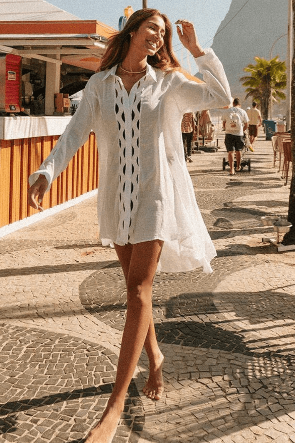 chemise de praia curta