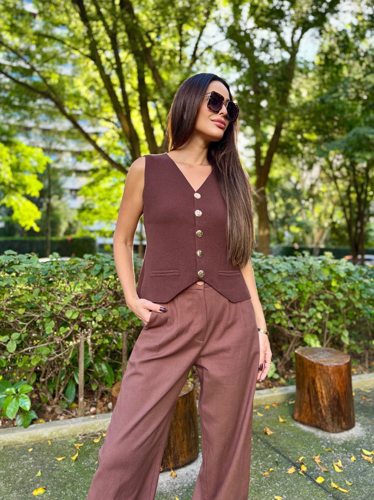 colete tricot oversized