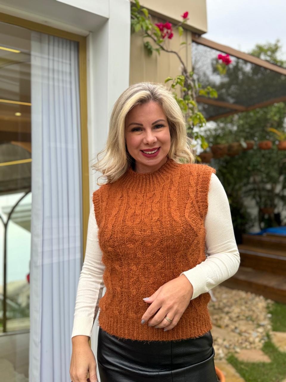 colete tricot oversized