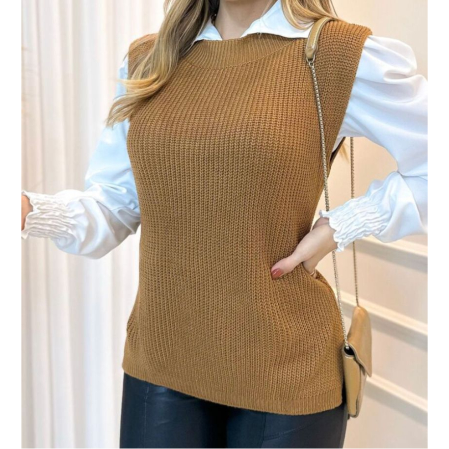 colete tricot oversized