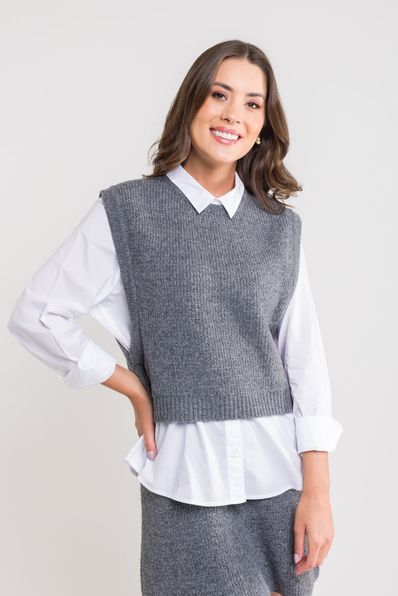 colete tricot curto