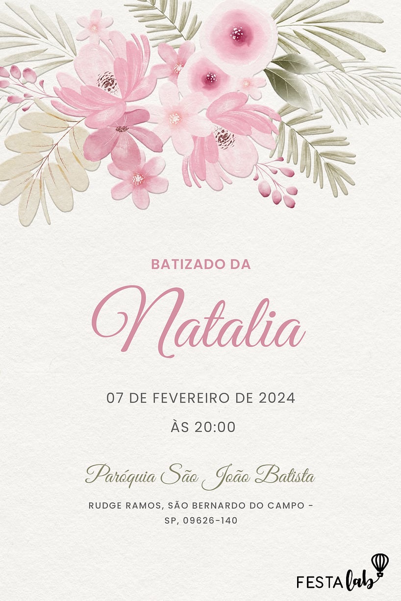 como fazer convite de batizado