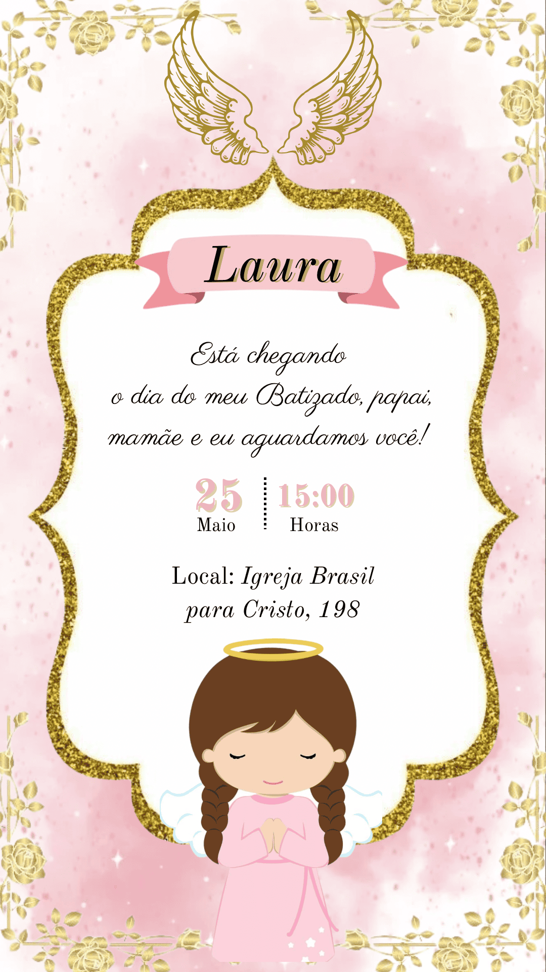 design convite batizado