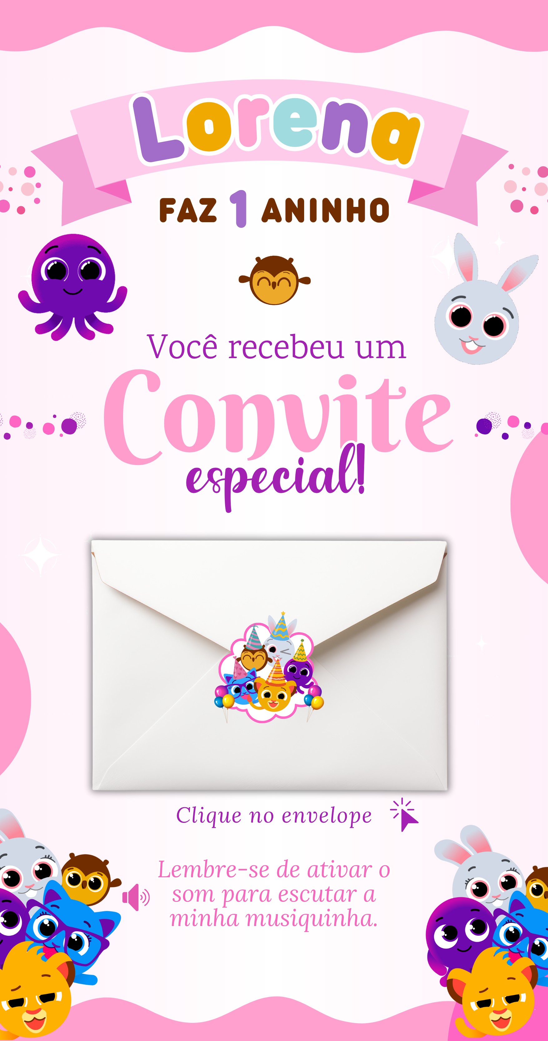 convite de aniversário Bolofofos png
