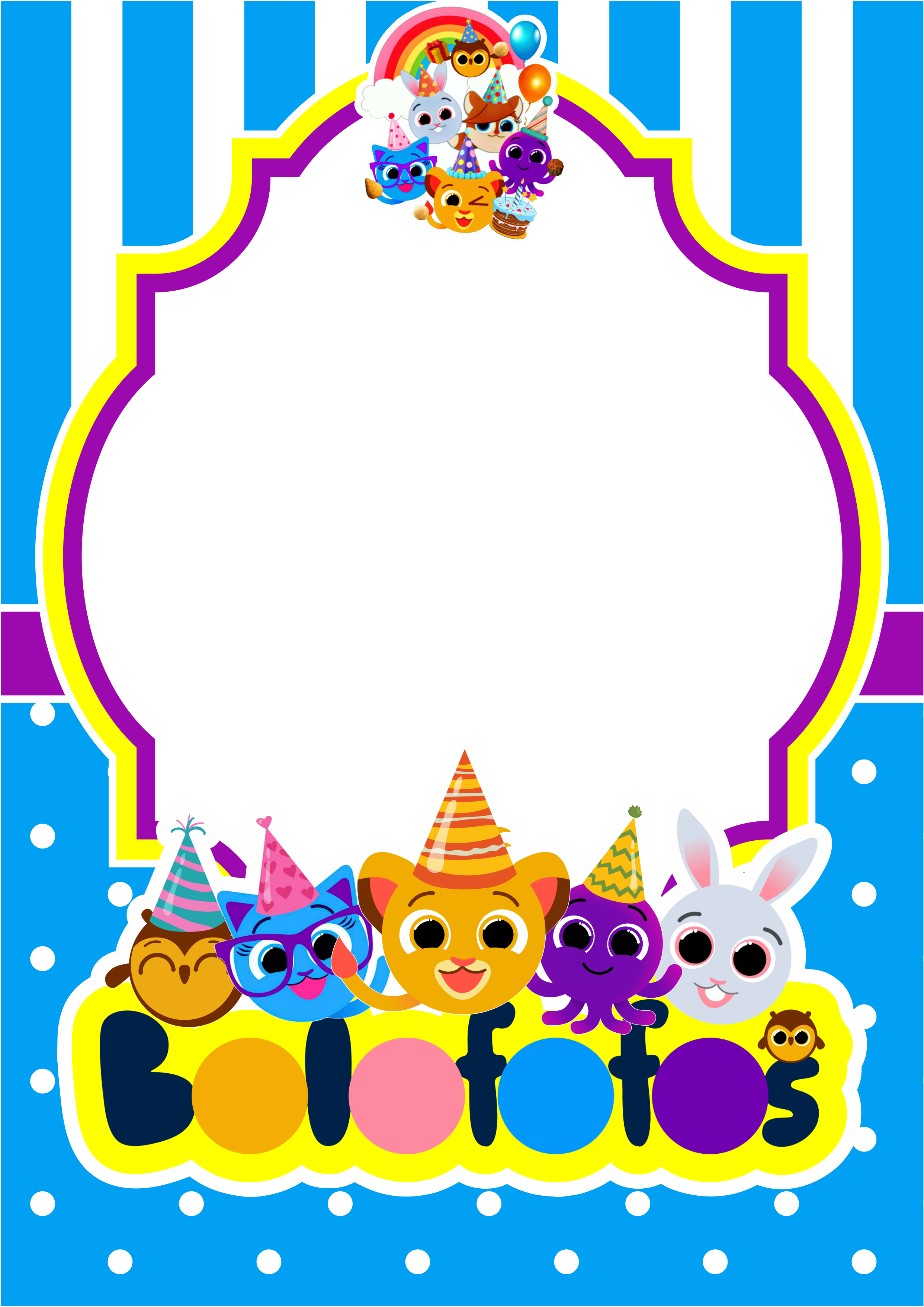 convite de aniversário Bolofofos png