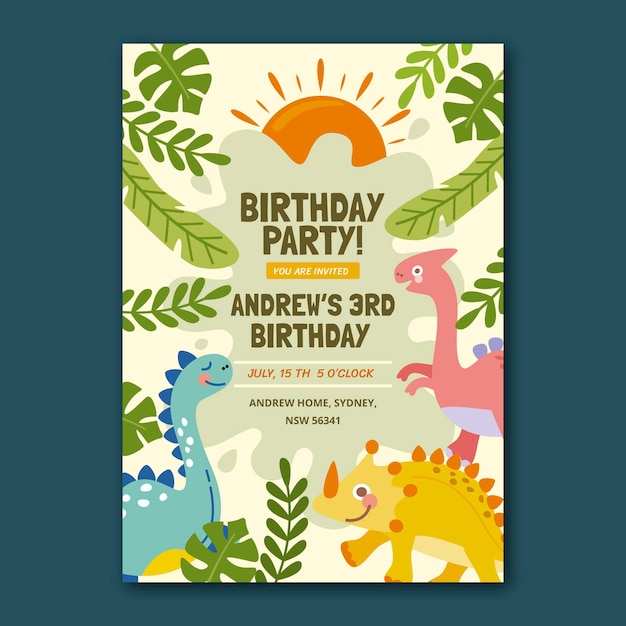convite diy dinossauro baby