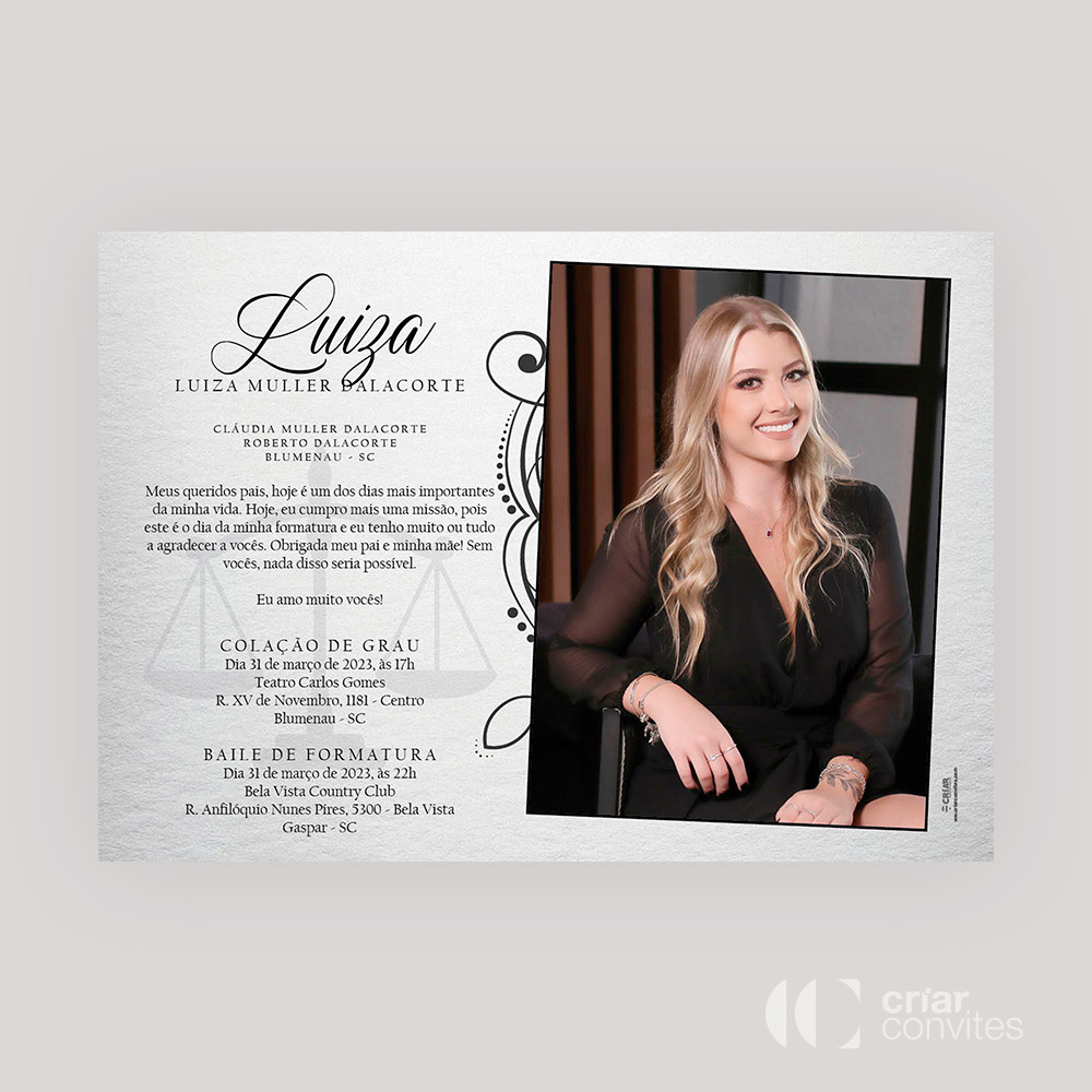 envio convite formatura