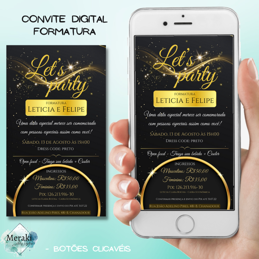 como fazer convite de formatura