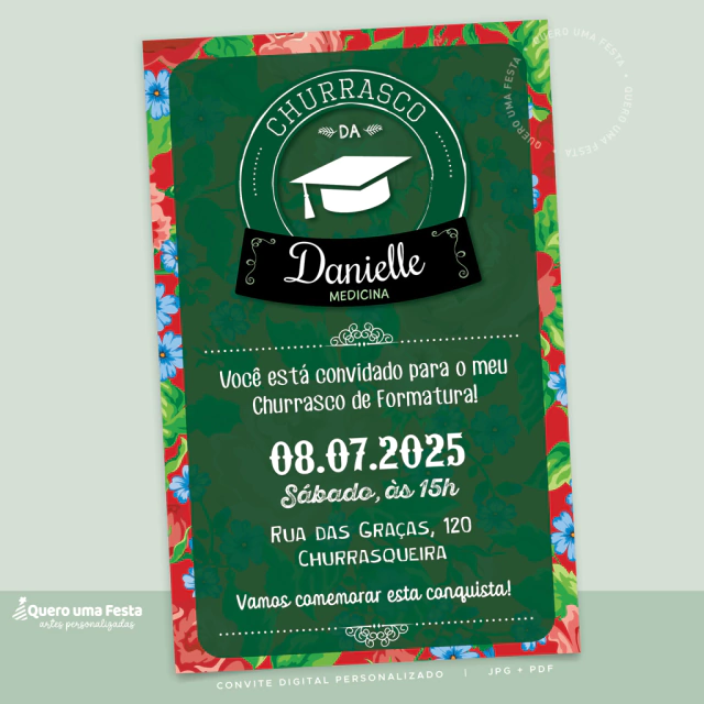 convite de formatura digital