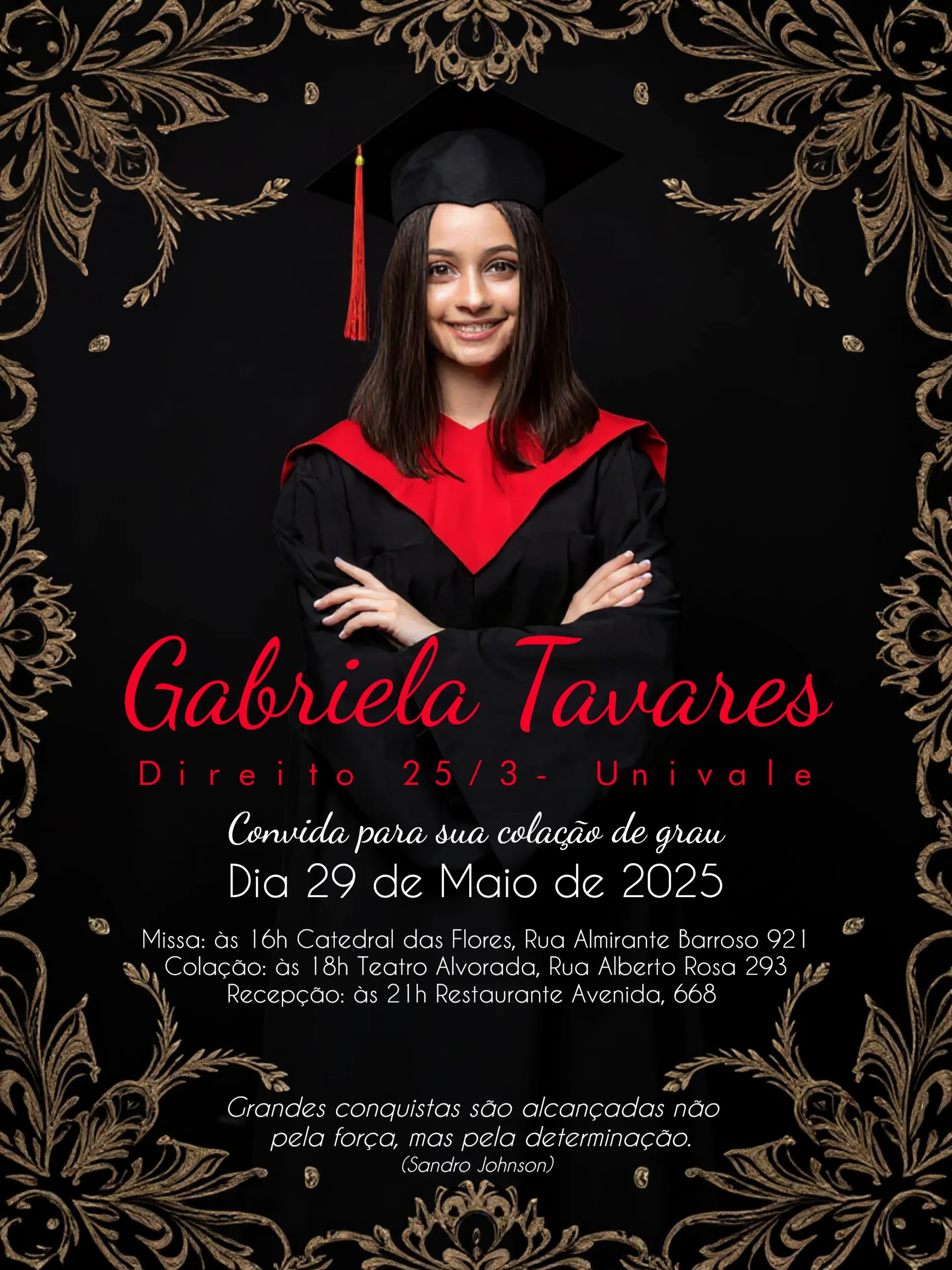 convite de formatura ensino médio