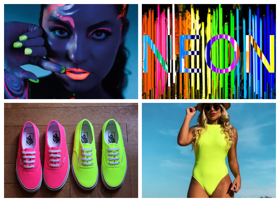combinações de cores neon