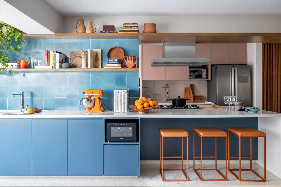 cores que aumentam a cozinha