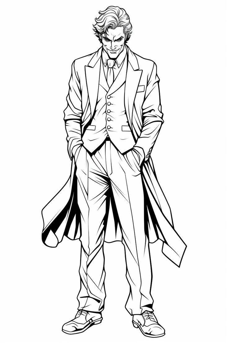 coringa chibi para colorir