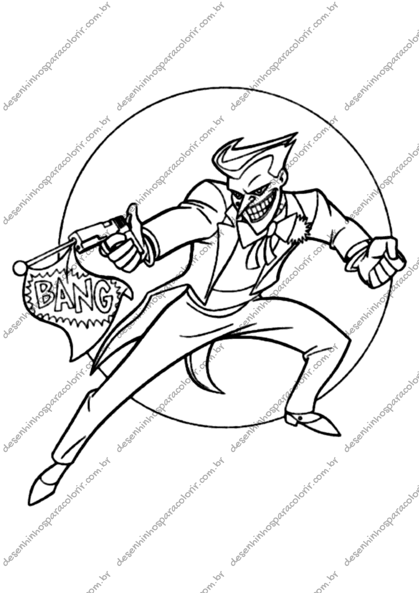 coringa chibi para colorir
