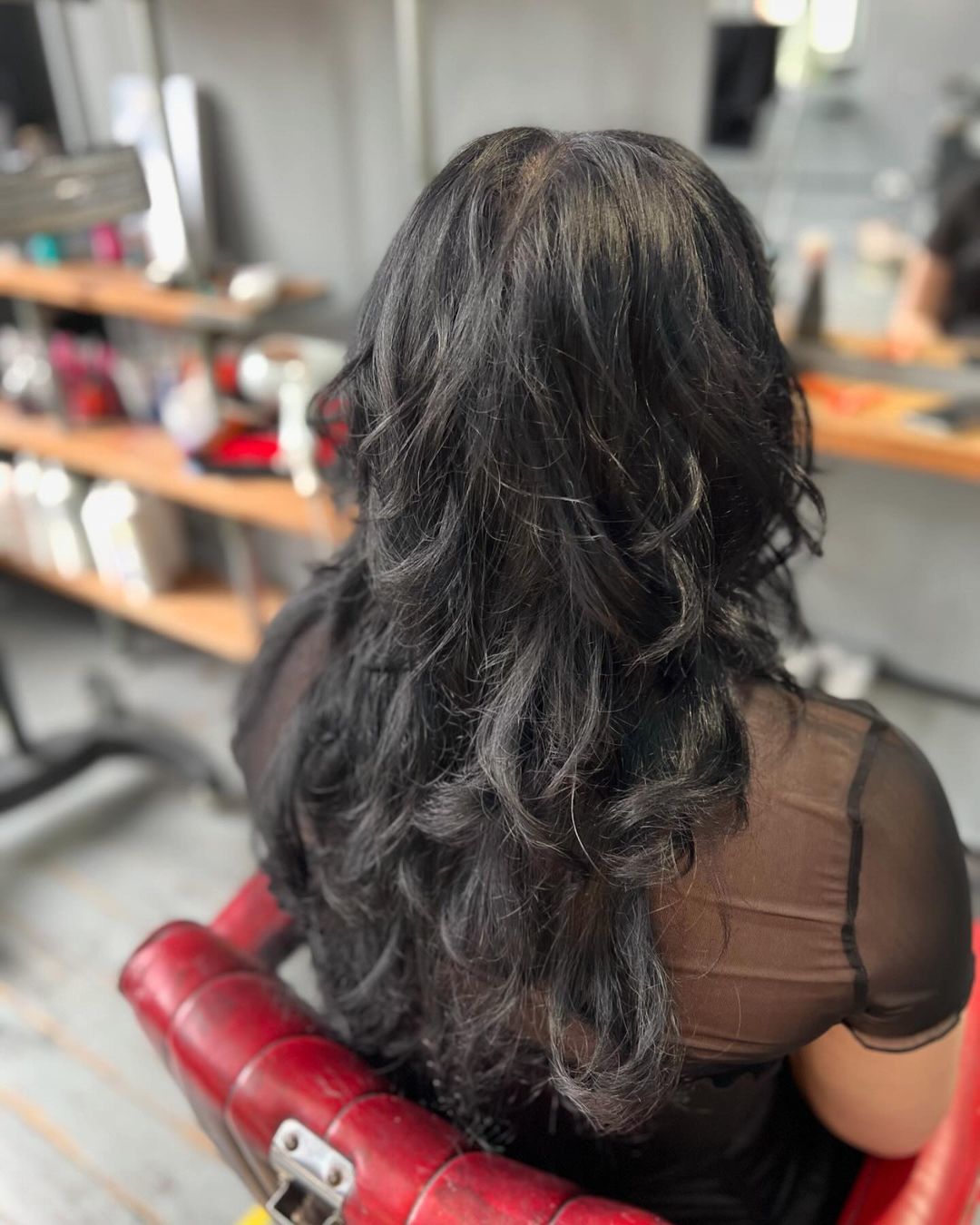 corte wolf cut para cabelo ondulado longo
