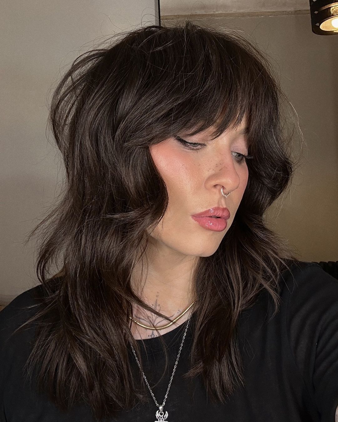 corte wolf cut para cabelo ondulado curto