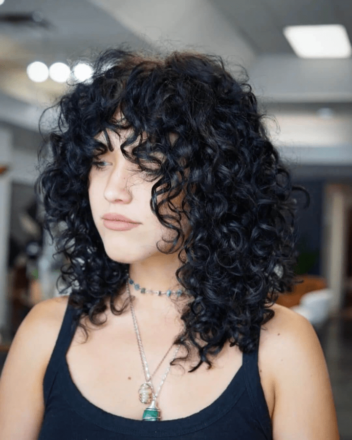 finalização wolf cut ondulado