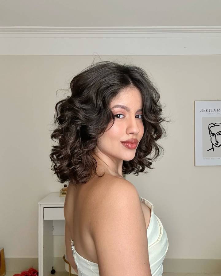 franja wolf cut ondulado