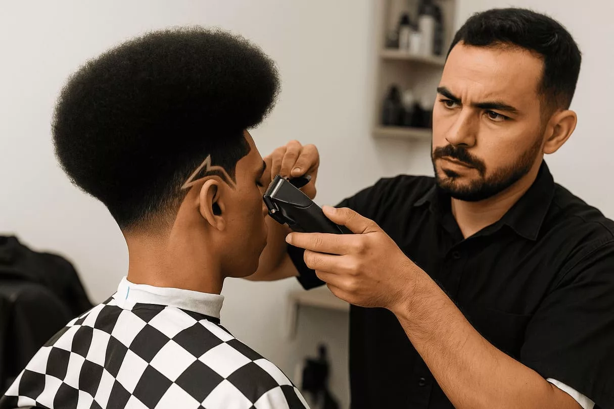 corte masculino cacheado baixa manutenção