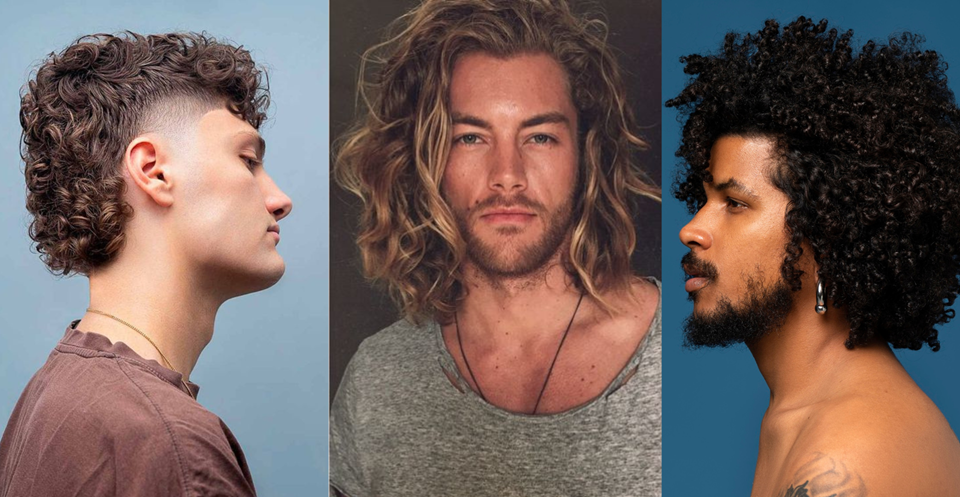corte masculino cacheado volume