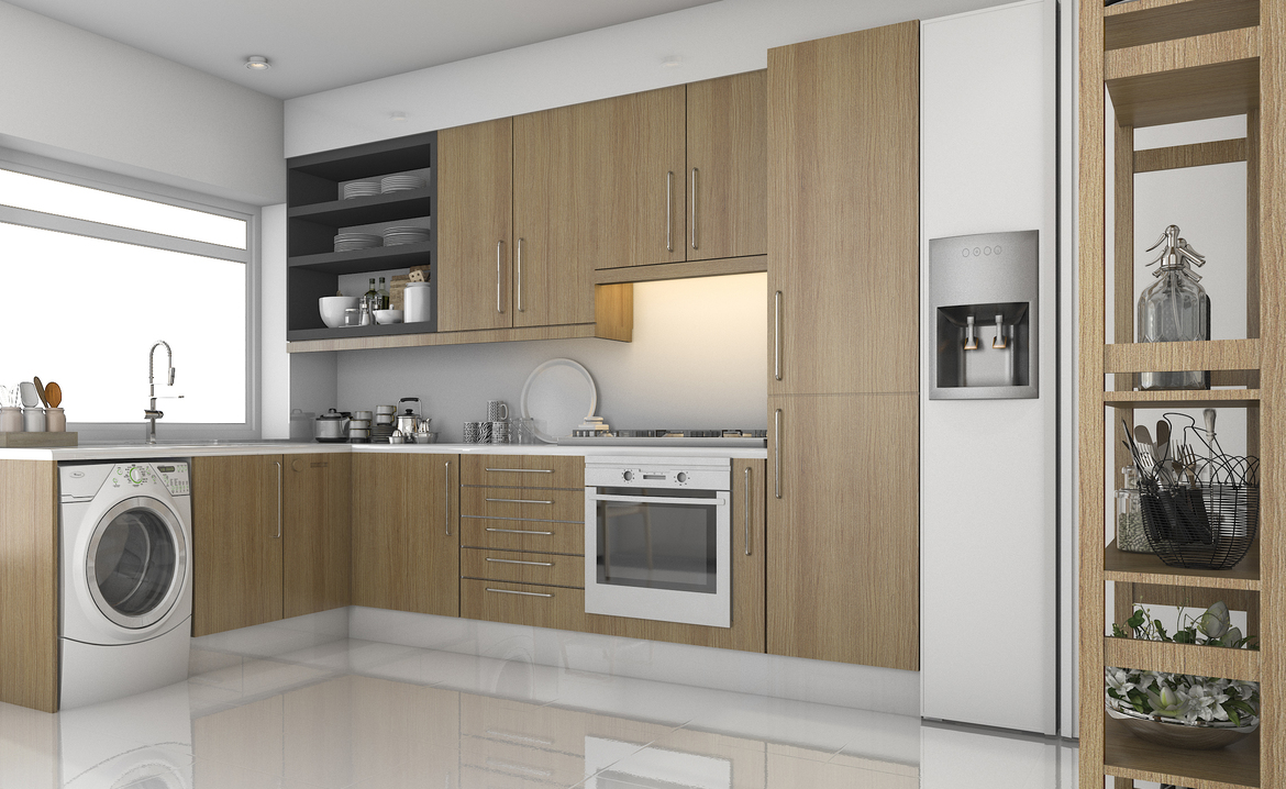 lavanderia na cozinha apartamento