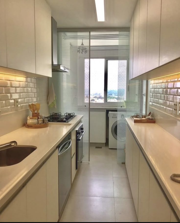 como integrar cozinha e lavanderia