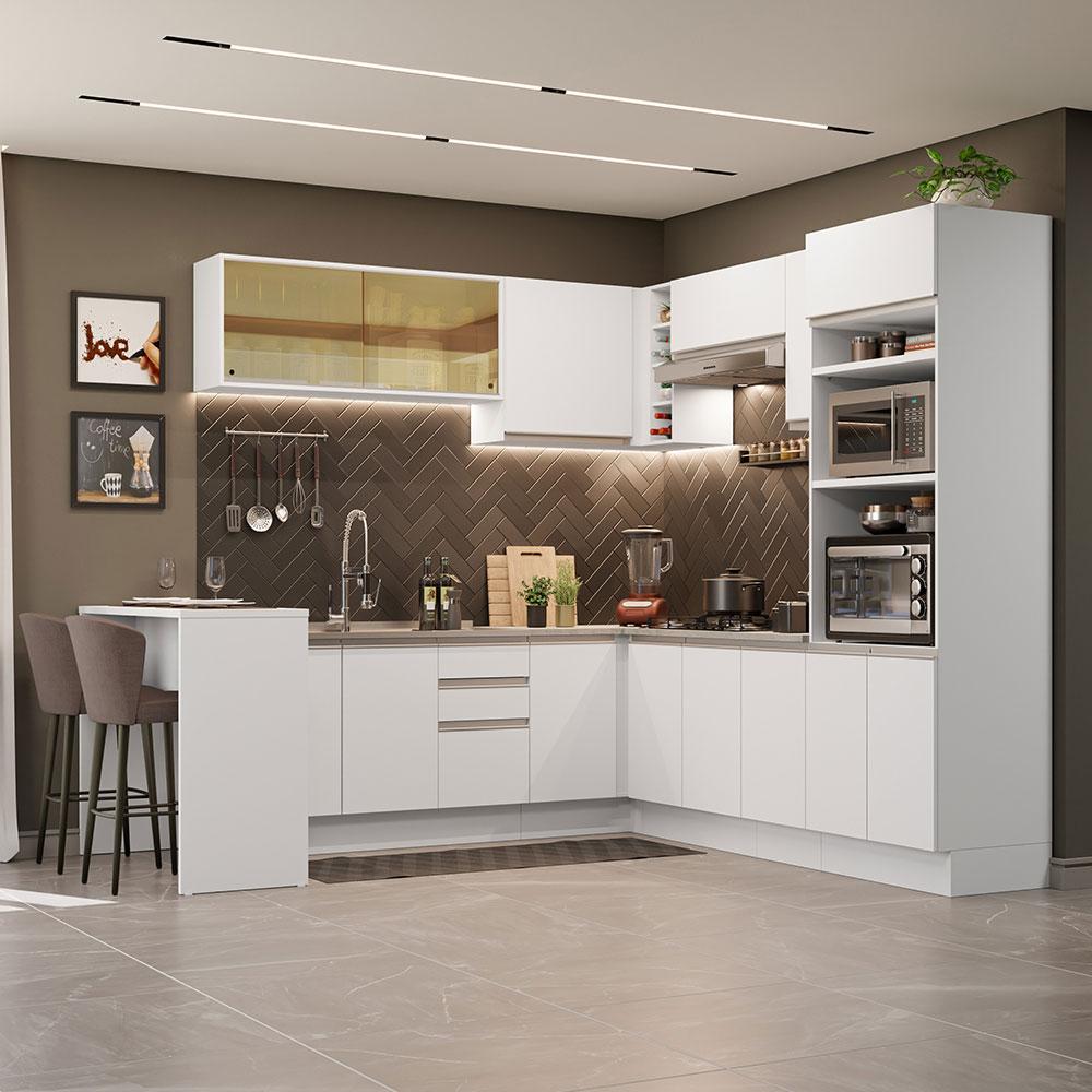 cozinha de canto com mesa