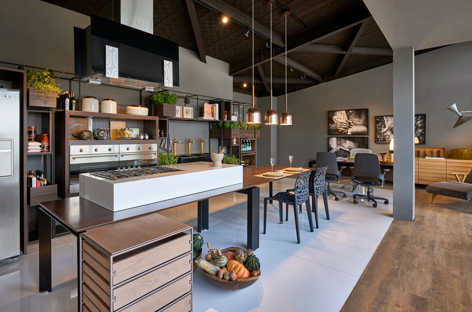 cozinha estilo industrial decorada