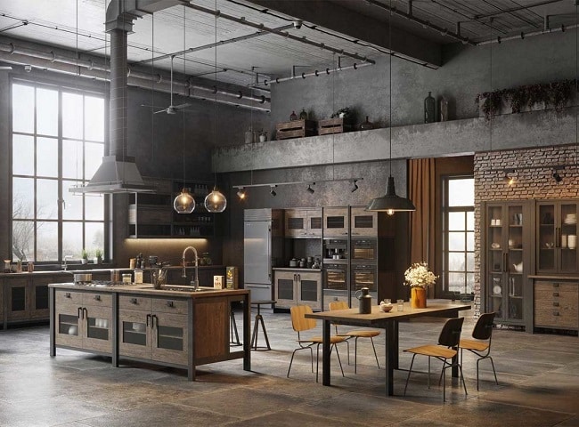 cozinha industrial preta