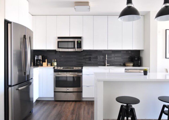 decoração cozinha americana pequena simples