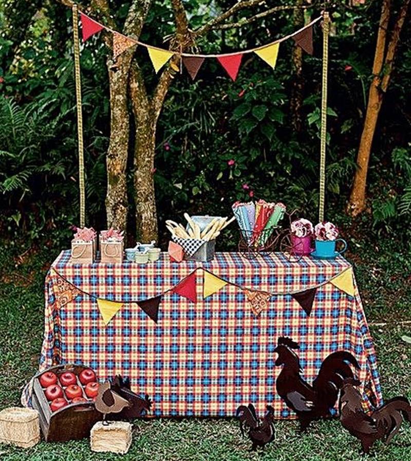 decoração mesa festa junina