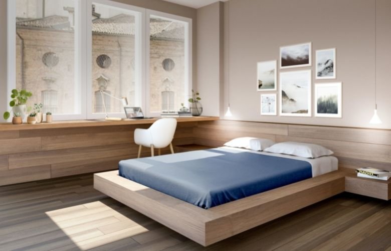 quarto casal minimalista aconchegante