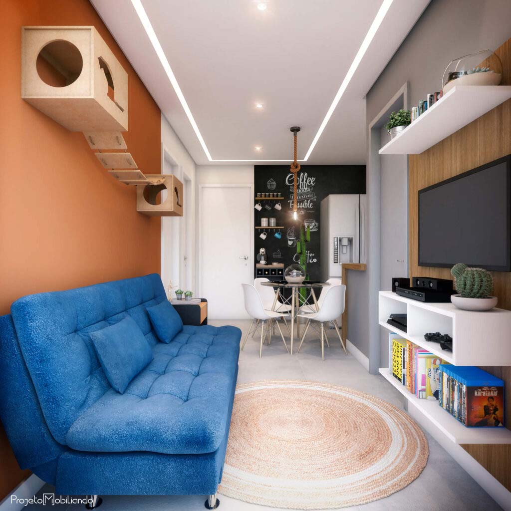 decoração barata sala pequena
