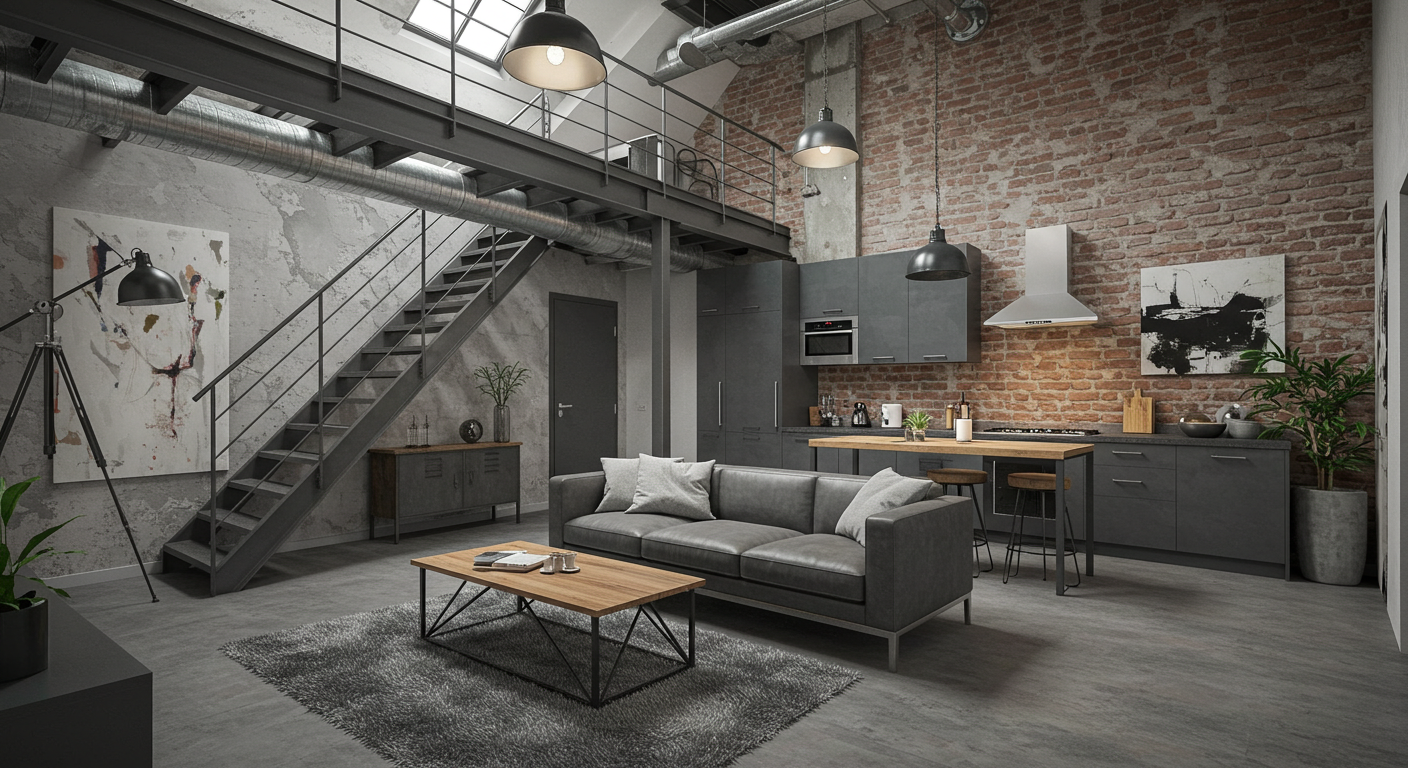 decoração loft urbano