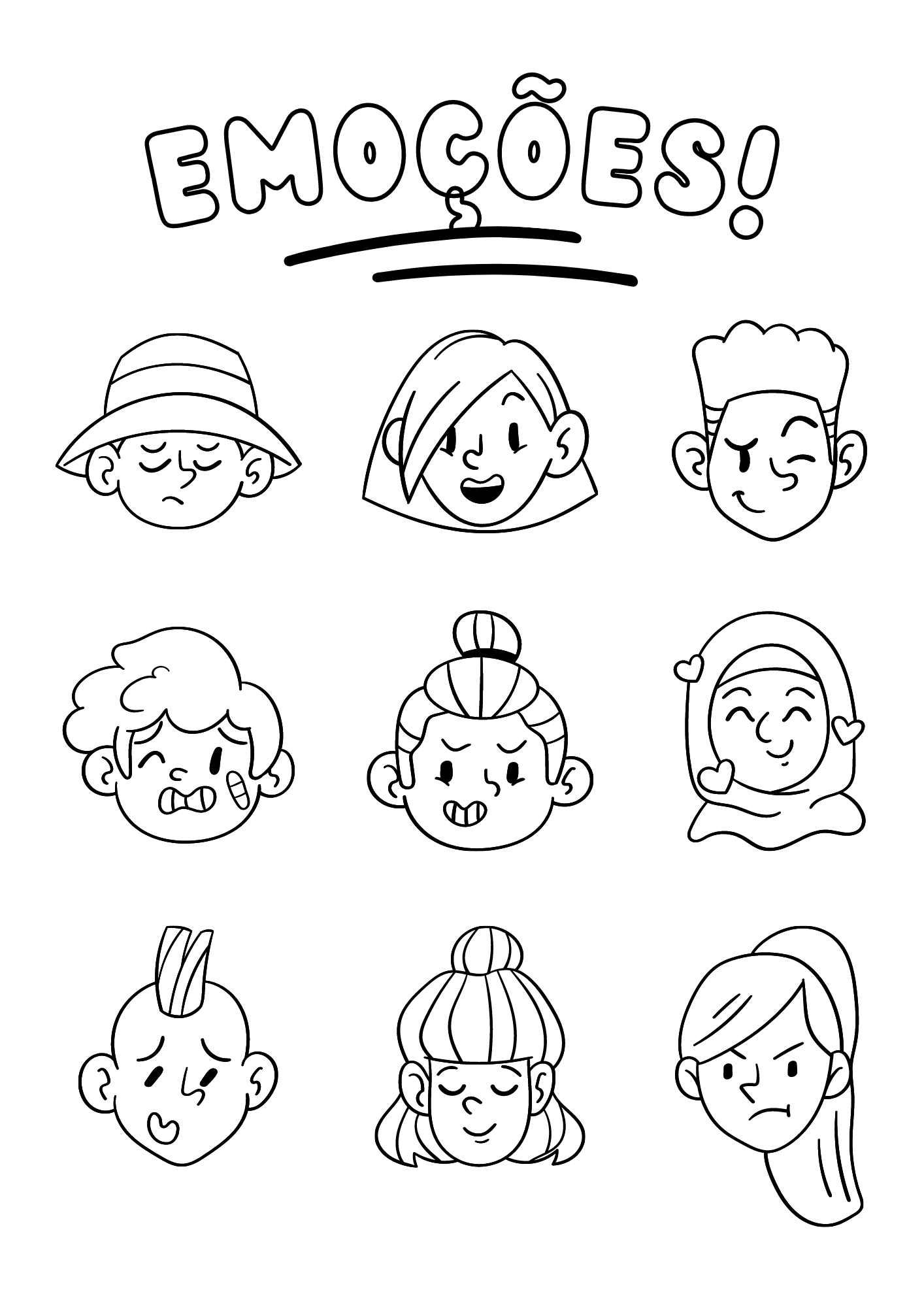 desenhos infantis para expressar emoções