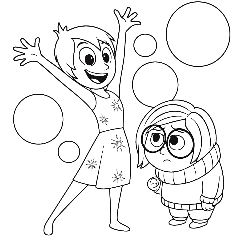 colorir personagens divertidos mente emoções