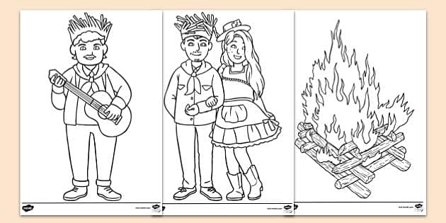 moldes de festa junina para colorir