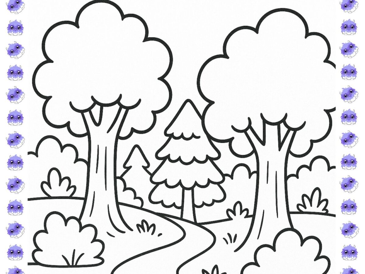 desenhos de árvores para colorir
