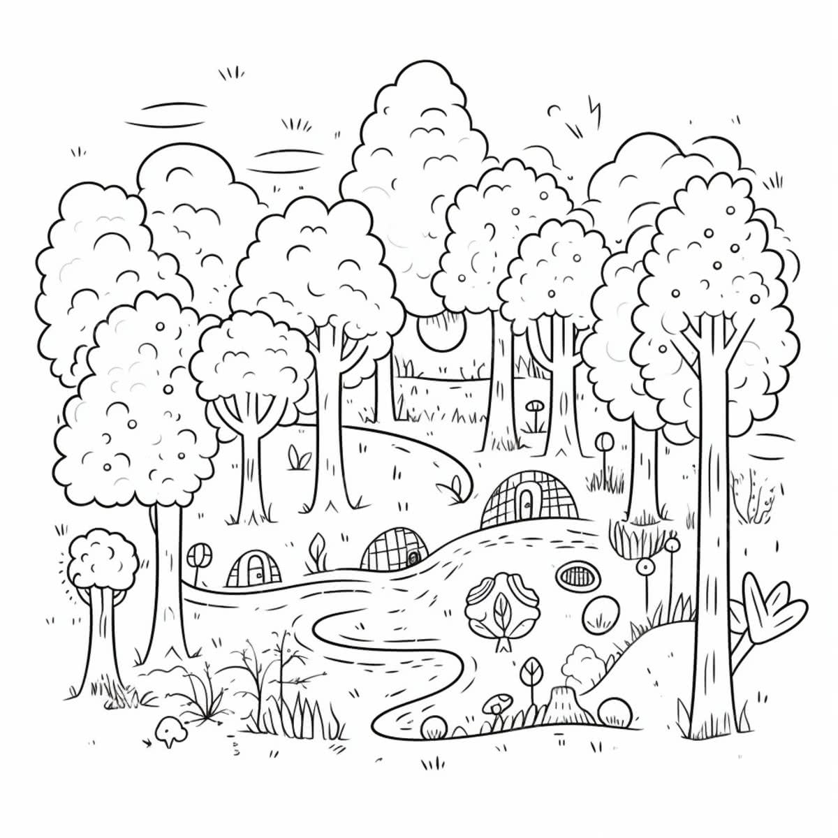desenhos de animais da floresta para pintar