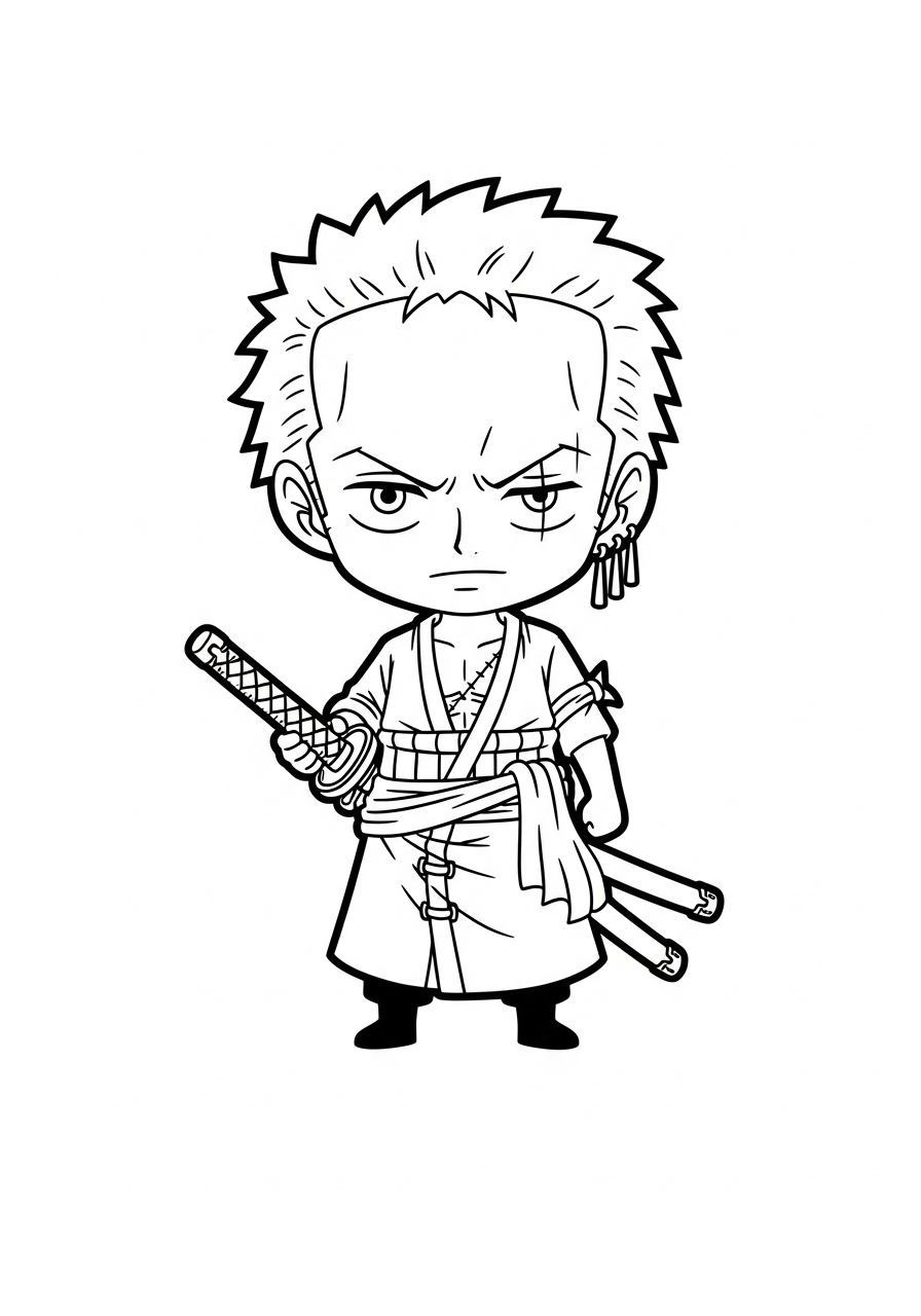 Zoro One Piece para colorir