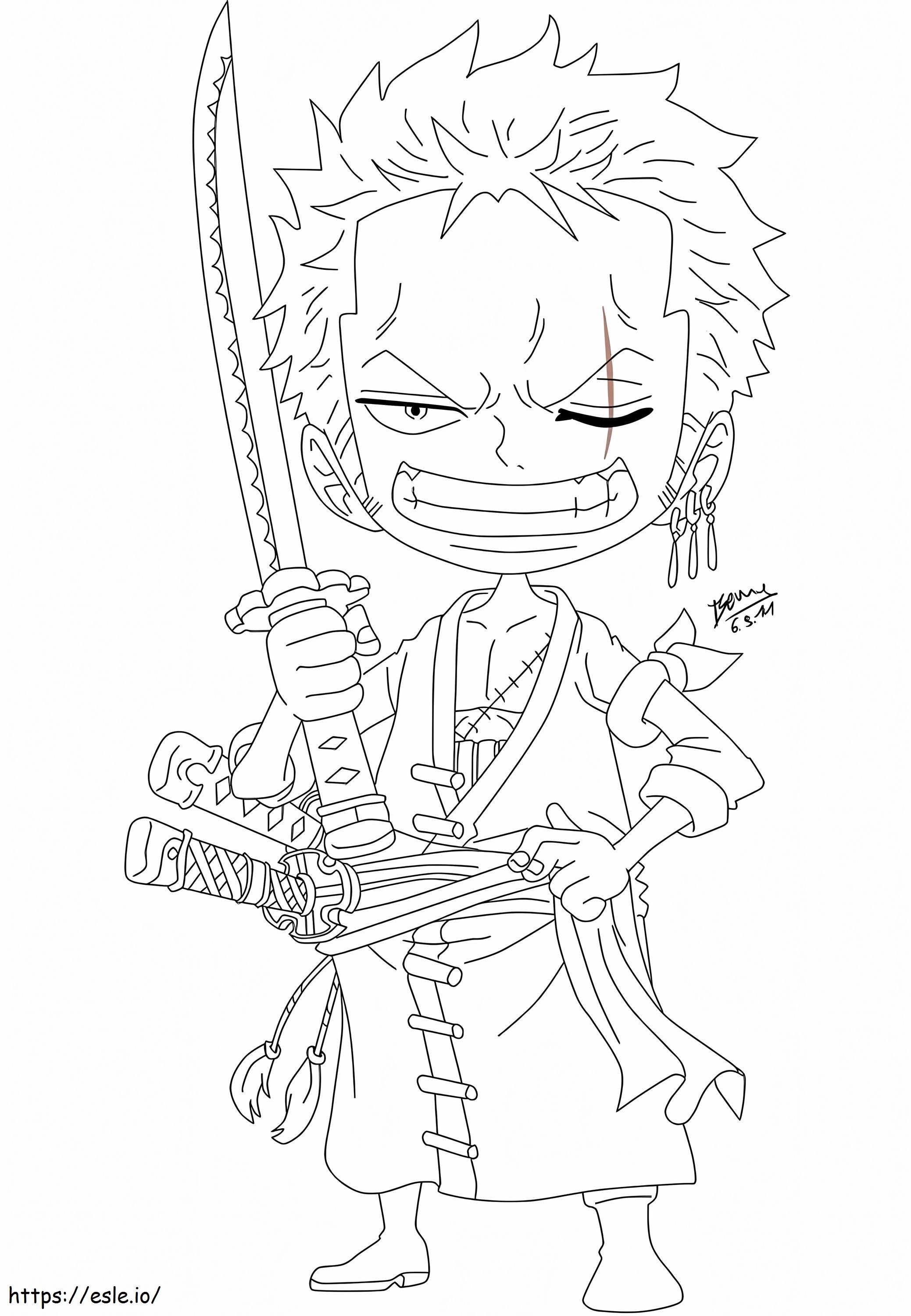 imagens do Zoro para imprimir e colorir