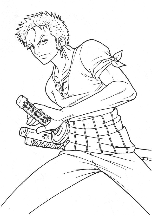 desenho do Zoro clássico para colorir