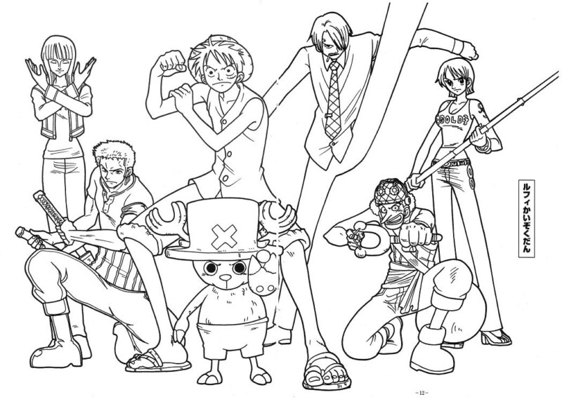 desenho do Zoro pós-timeskip para colorir