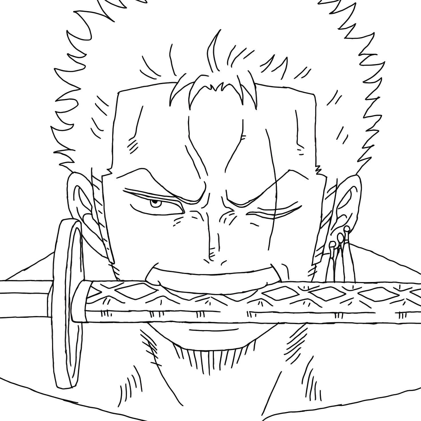 desenho Roronoa Zoro para pintar