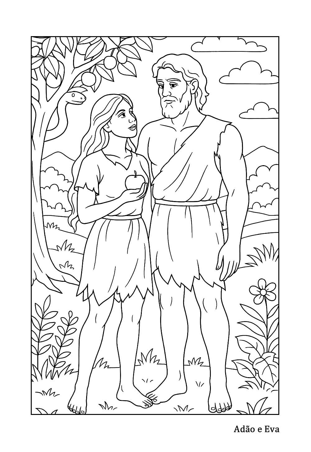 desenhos de Davi e Golias para colorir