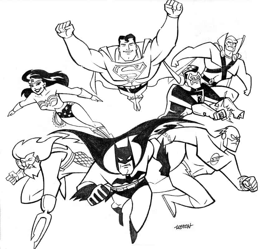 herois para colorir gratis