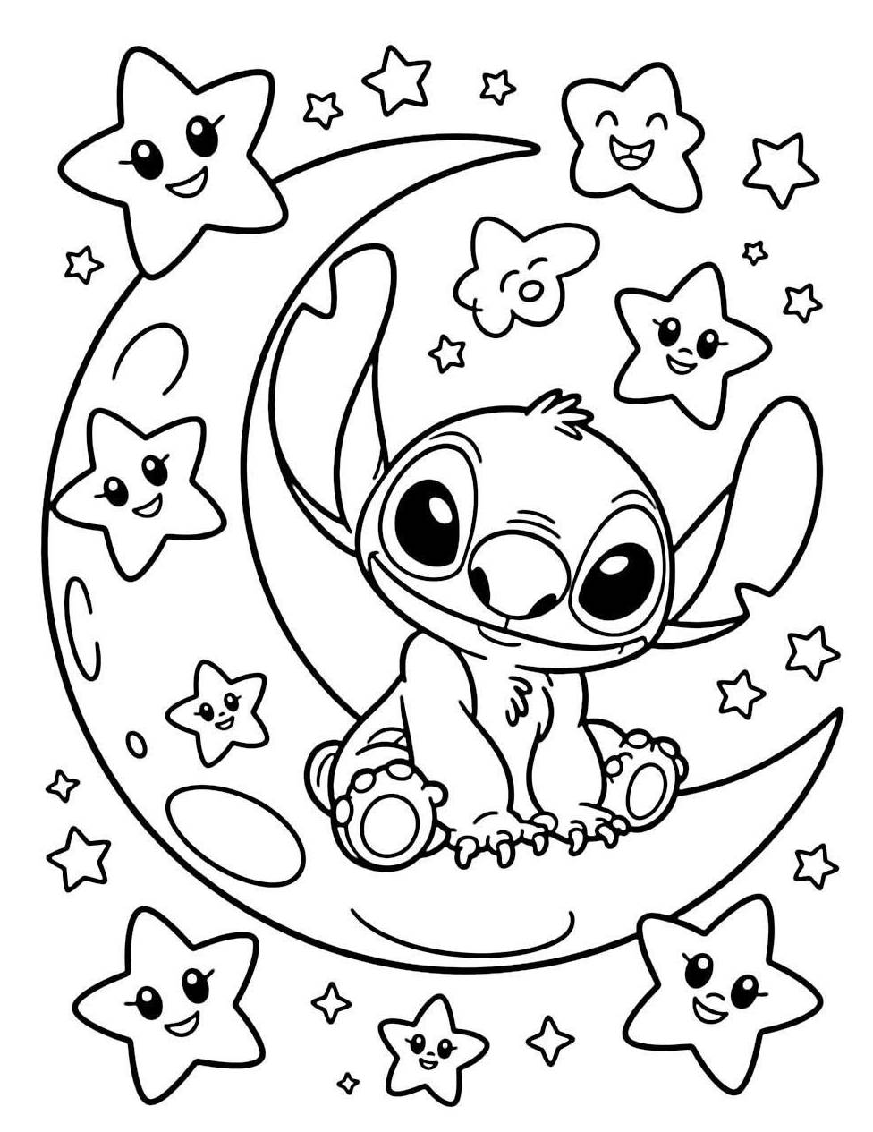 stich para colorir infantil