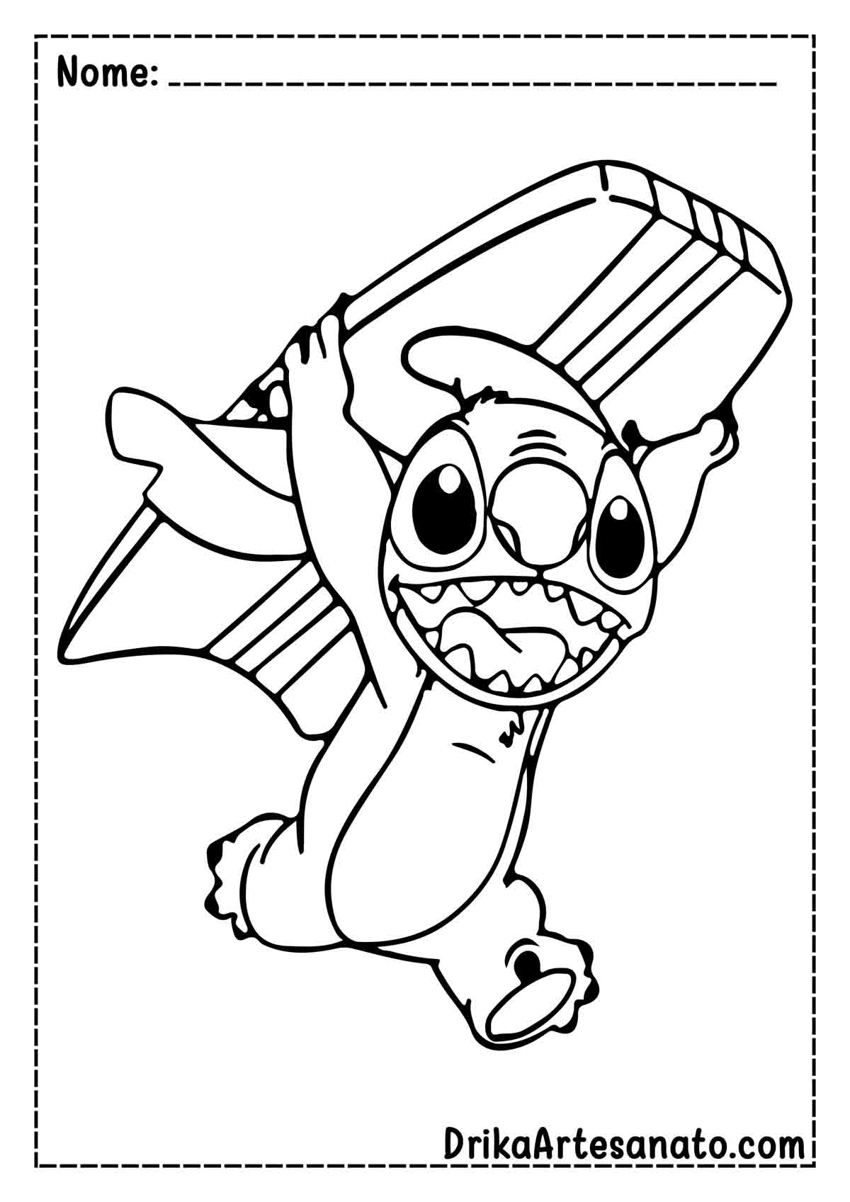atividade stich para crianças