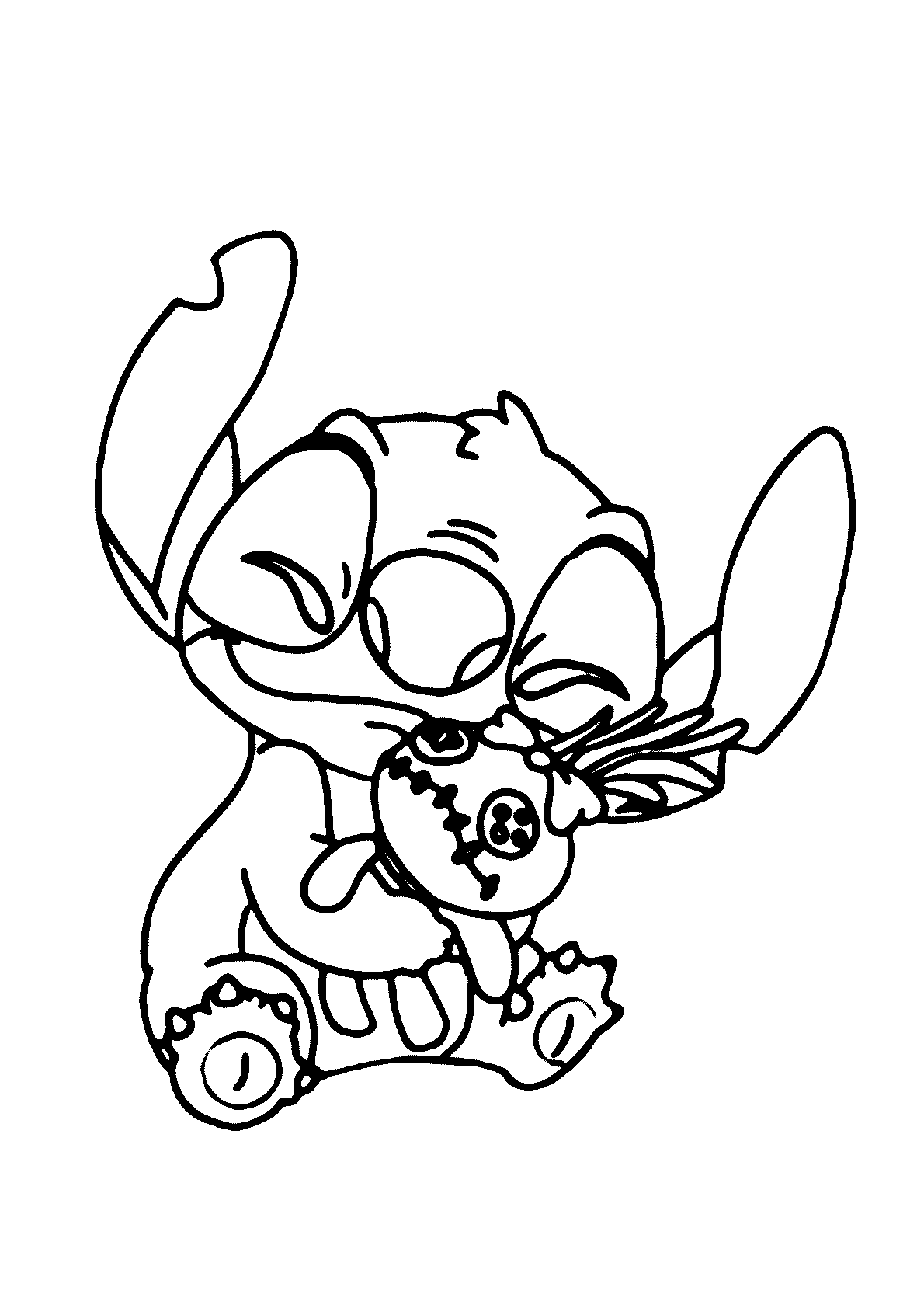 stich para colorir infantil